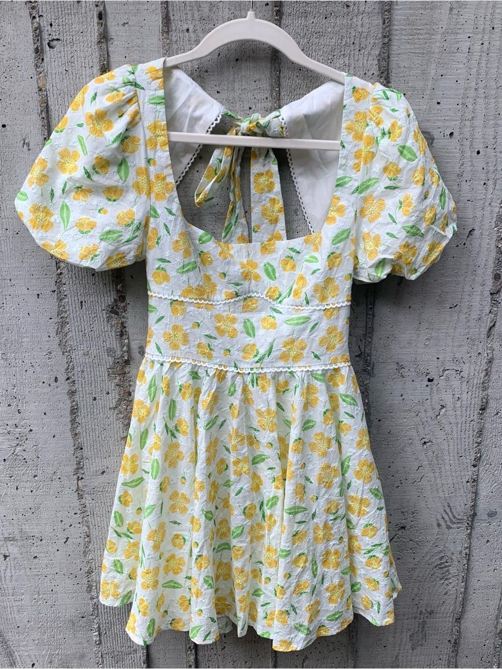Hello Molly Picnic Dreams Mini Dress Milkmaid Romantic Italy Floral Whimsical - Picture 3 of 10